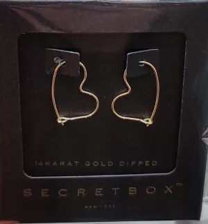 14 K Gold Dipped Heart Earrings