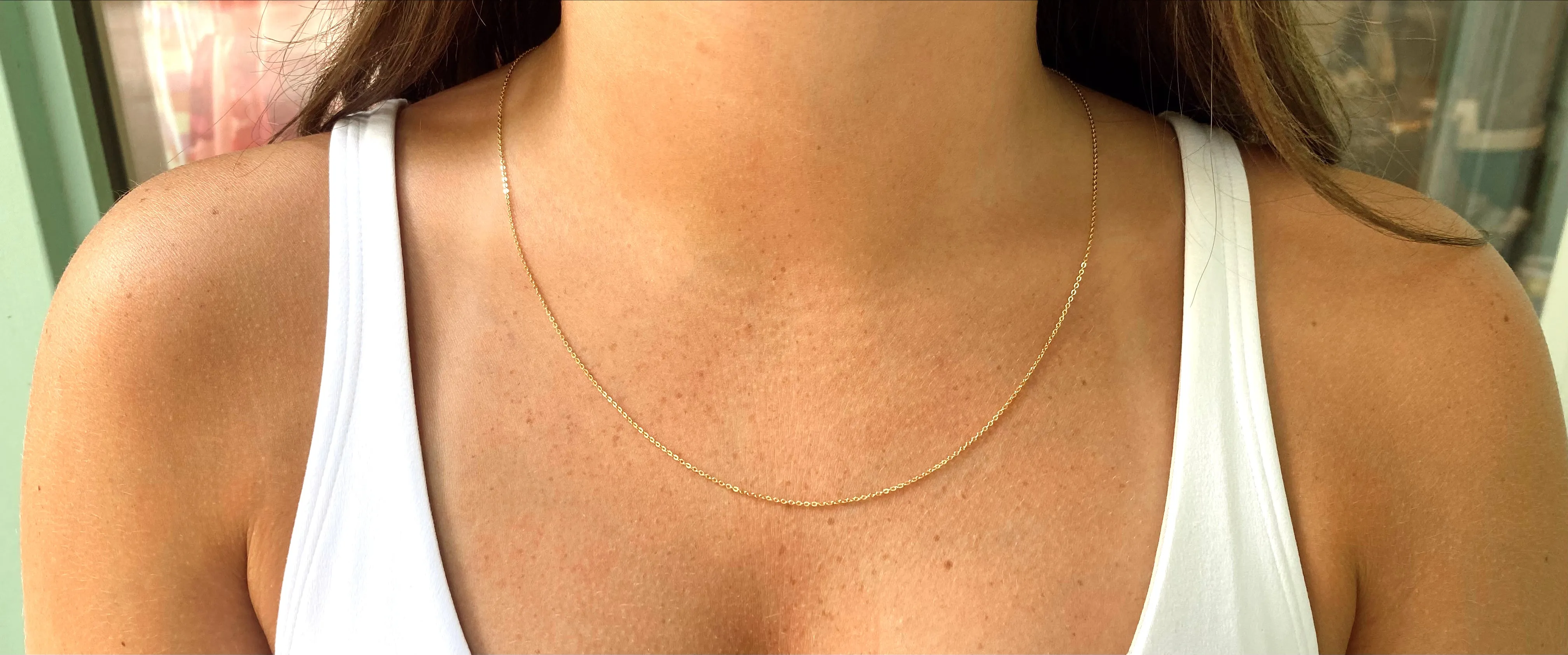 14k Gold Filled Flat Cable Chain Necklace