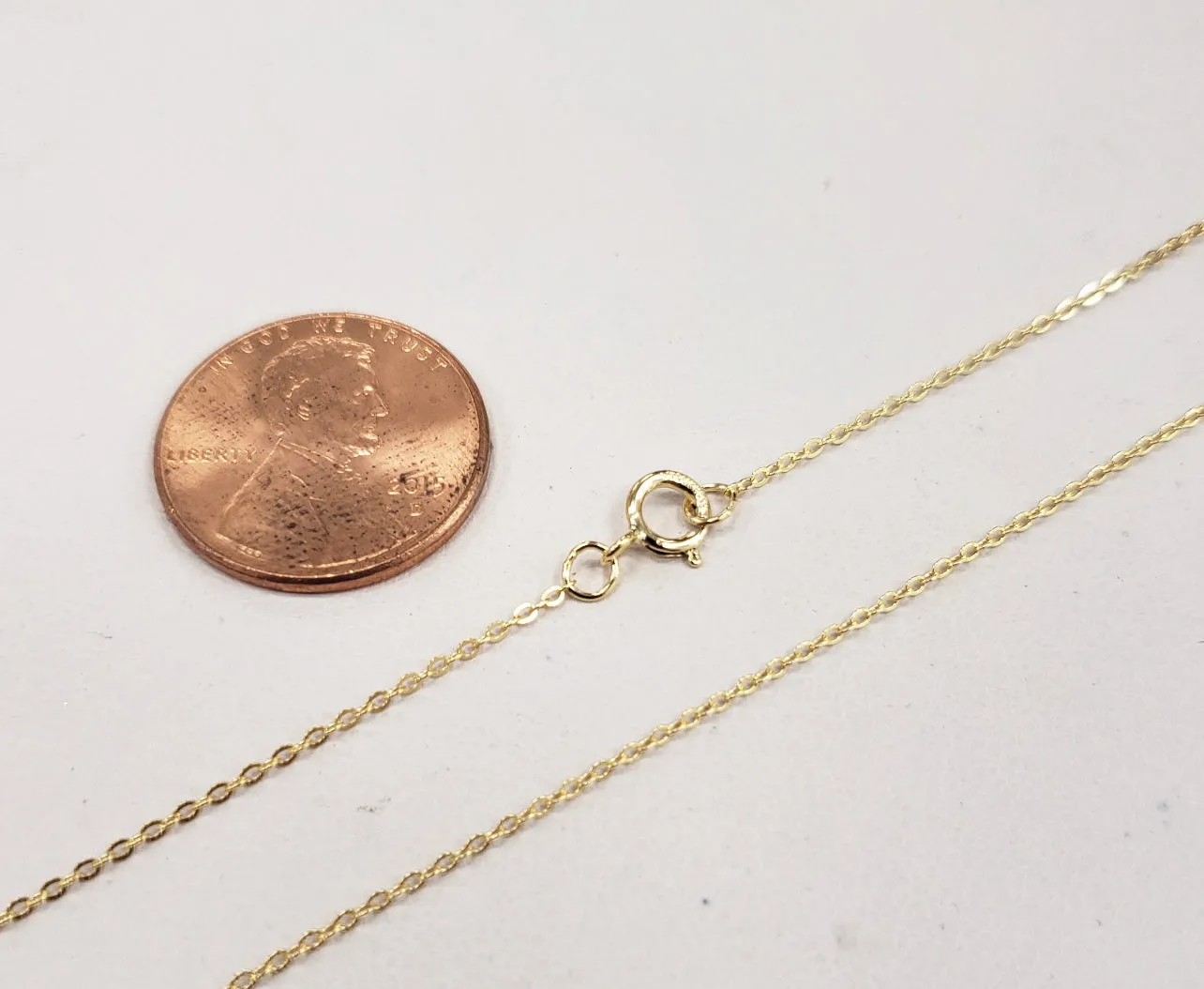 14k Gold Filled Flat Cable Chain Necklace