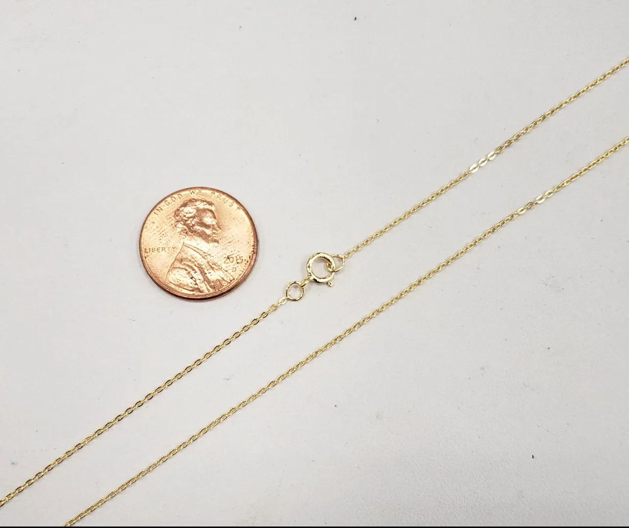 14k Gold Filled Flat Cable Chain Necklace