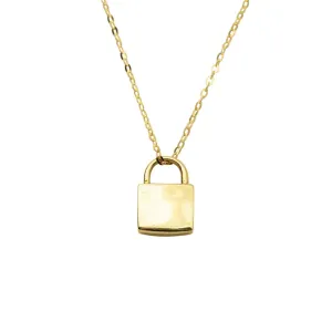 14k Padlock Necklace
