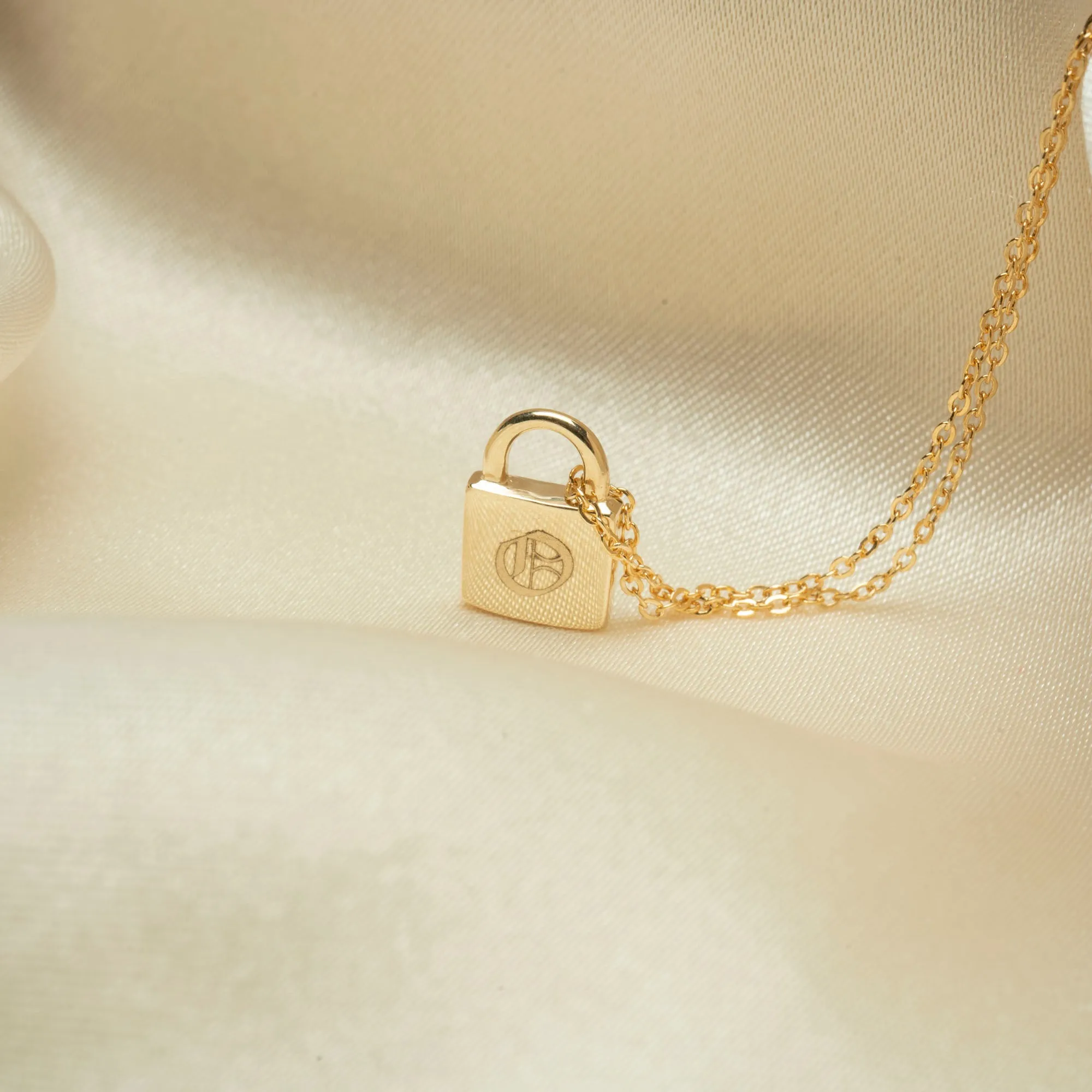 14k Padlock Necklace