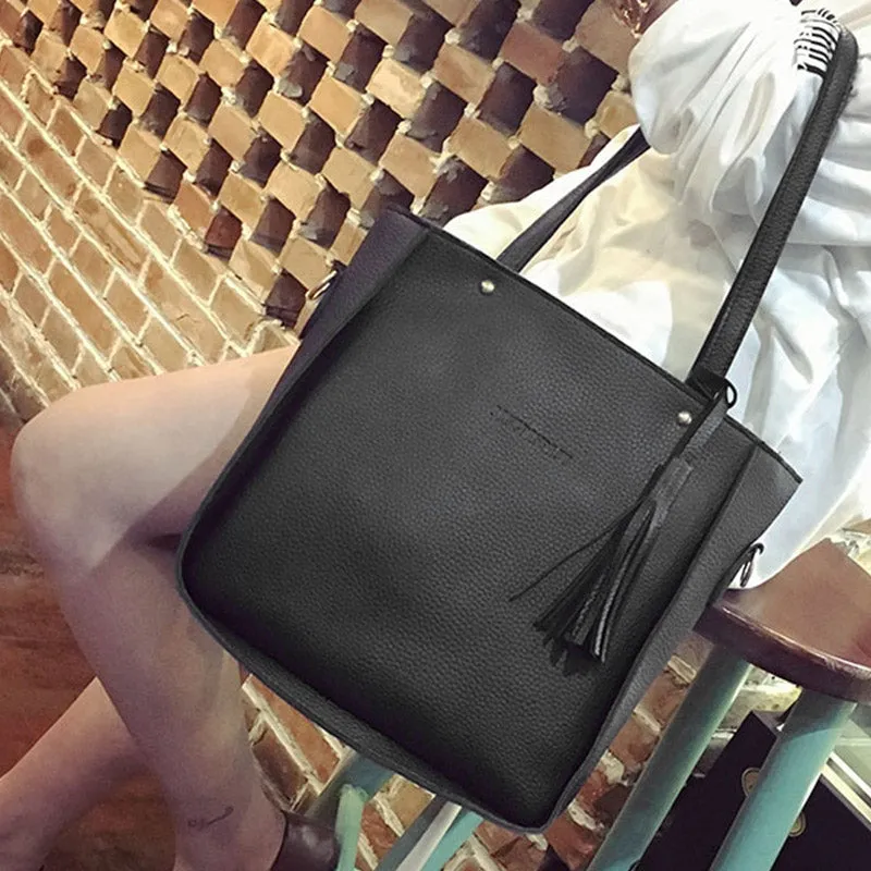 3 Pcs PU Leather Handbags Female Bag bolsa luxury crossbody bolsas clutches sac designer cross messenger mini famous femme purse