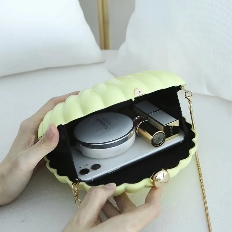 Abs Solid Color Shell Evening Bags