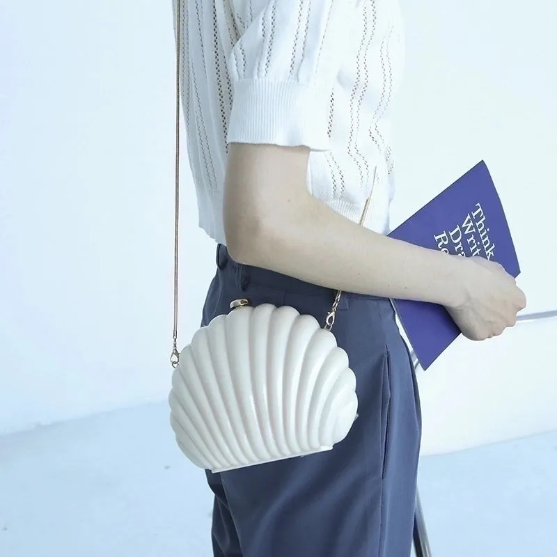 Abs Solid Color Shell Evening Bags