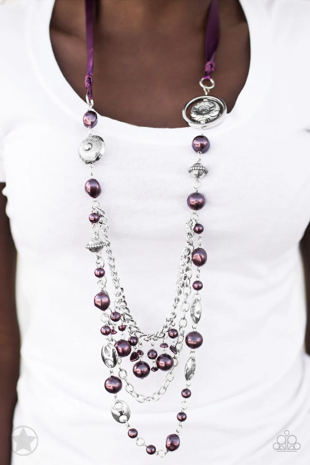 All The Trimmings - Purple Paparazzi Necklace Blockbuster