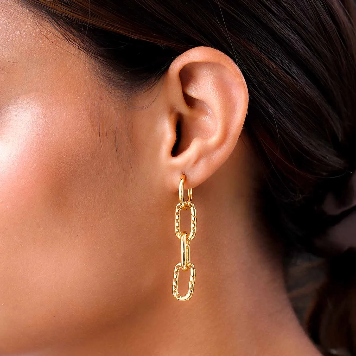 Allegro Link Drop Earrings   Allegro Big Link Ring