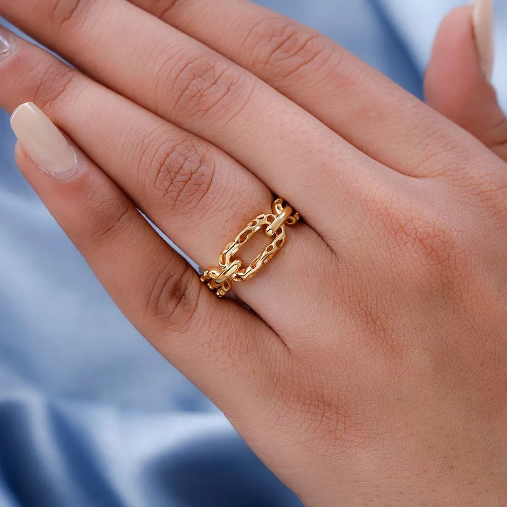 Allegro Link Drop Earrings   Allegro Big Link Ring