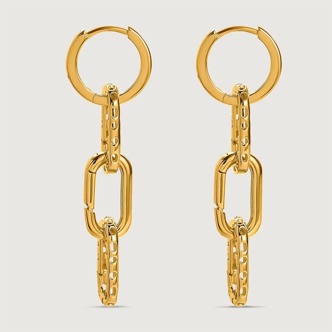 Allegro Link Drop Earrings   Allegro Big Link Ring
