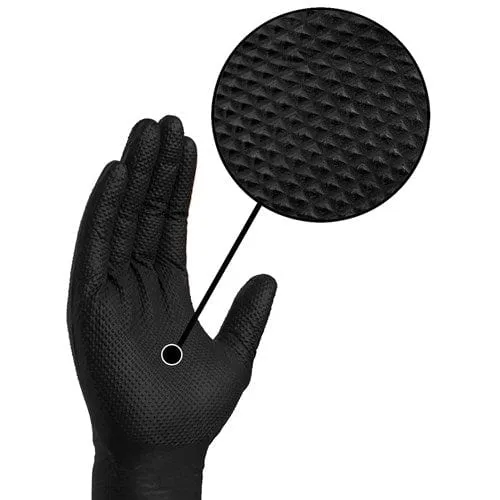 AMMEX® Gloveworks® HD Black Nitrile Powder Free Industrial Gloves
