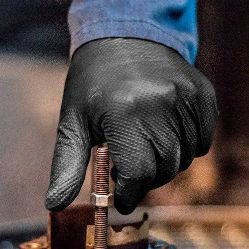 AMMEX® Gloveworks® HD Black Nitrile Powder Free Industrial Gloves