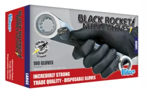 BLACK ROCKET NITRILE  GLOVES SIZE LARGE