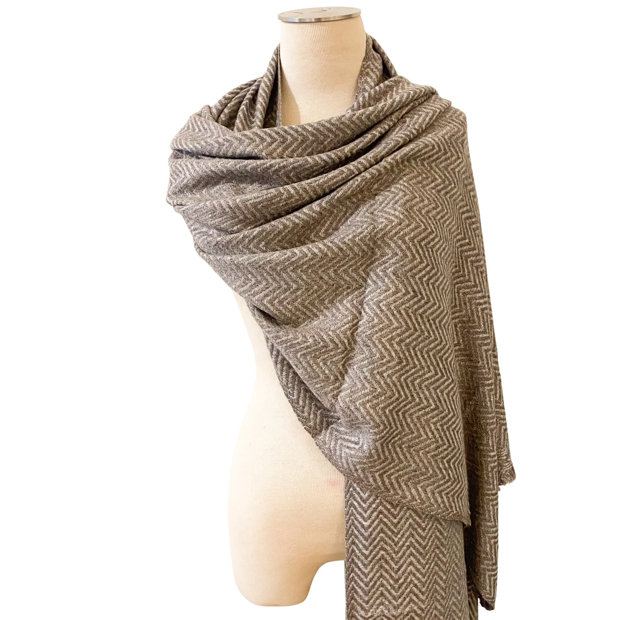 Cashmere Shawl Herringbone