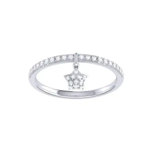 Celestial Sparkle Diamond Charm Ring in 925 Sterling Silver
