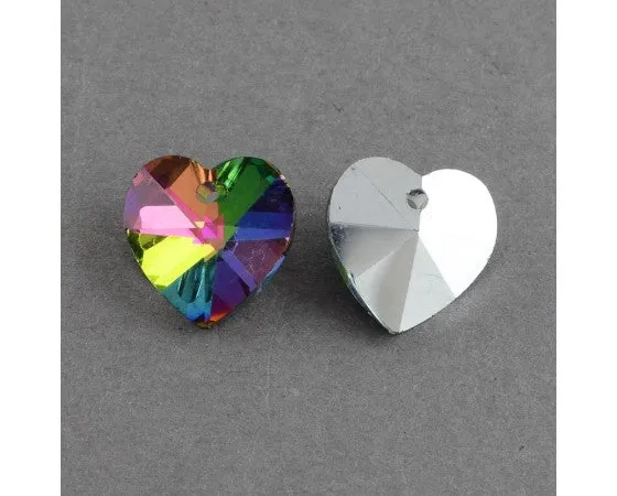 Charms - Glass - 14mm - 5 pieces