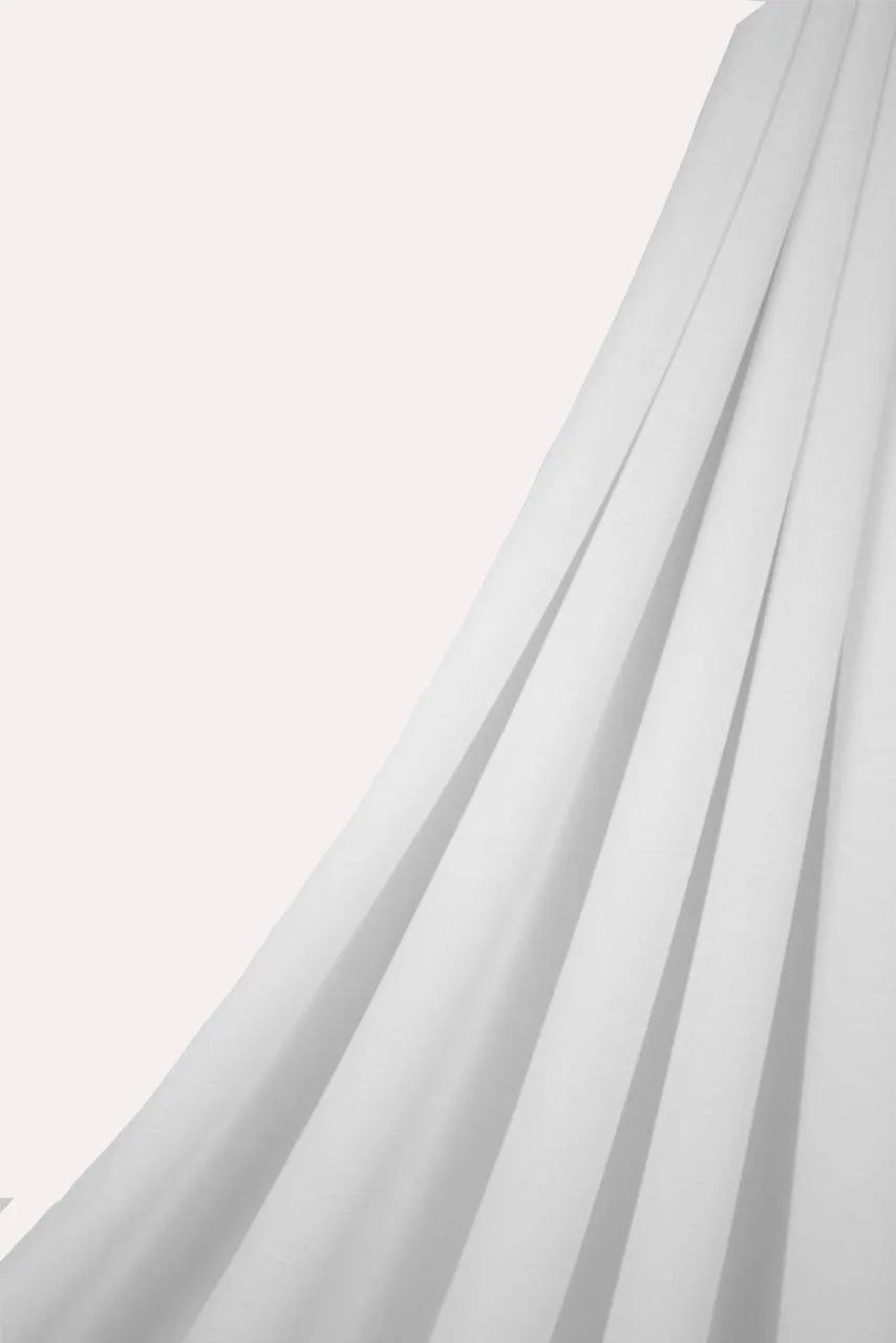 Classic Square Chiffon Hijab - Soft White