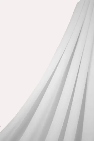 Classic Square Chiffon Hijab - Soft White