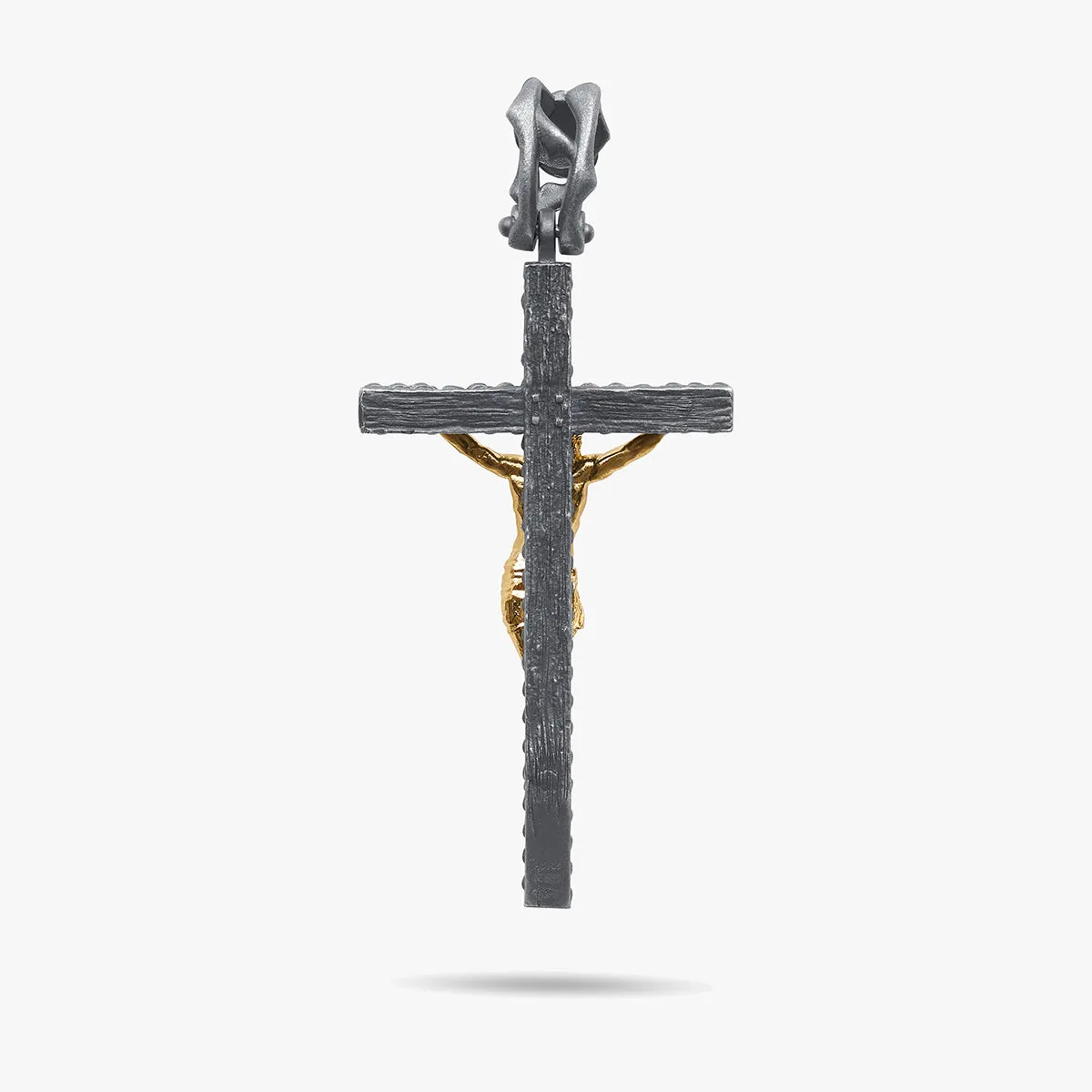DIAMONDS'N'ROSES Polished Yellow Gold Crucifix Amulet