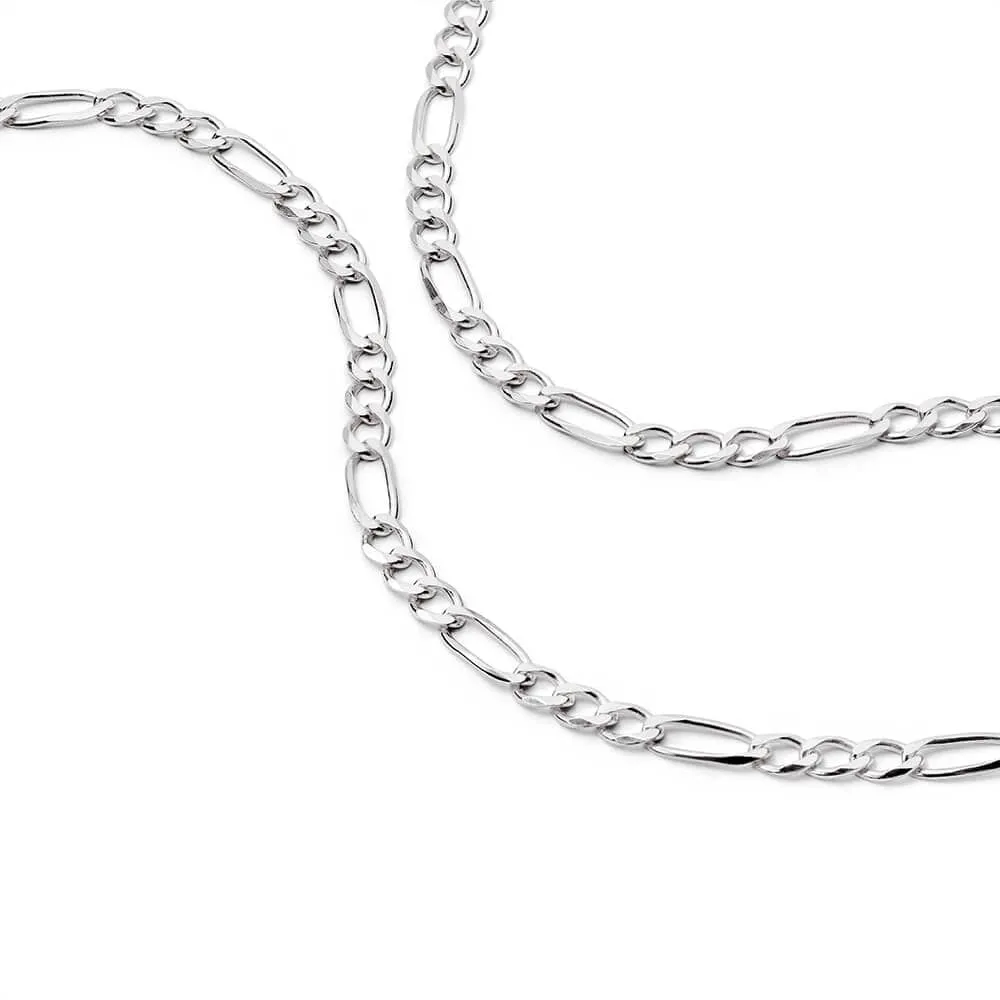 Figaro Chain Necklace Sterling Silver