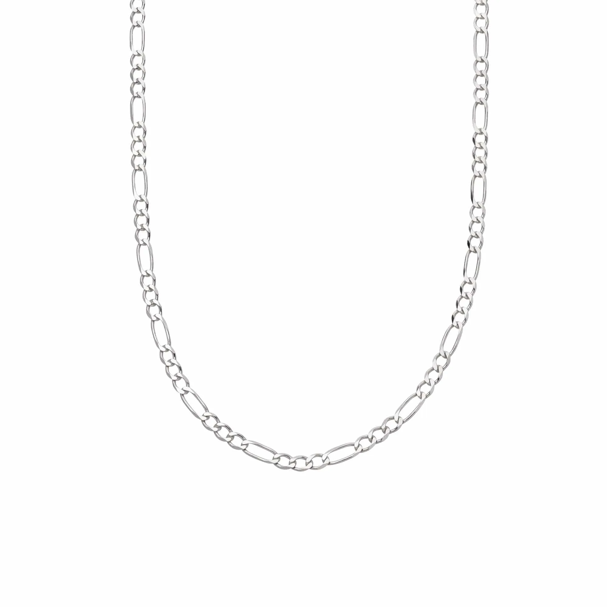 Figaro Chain Necklace Sterling Silver