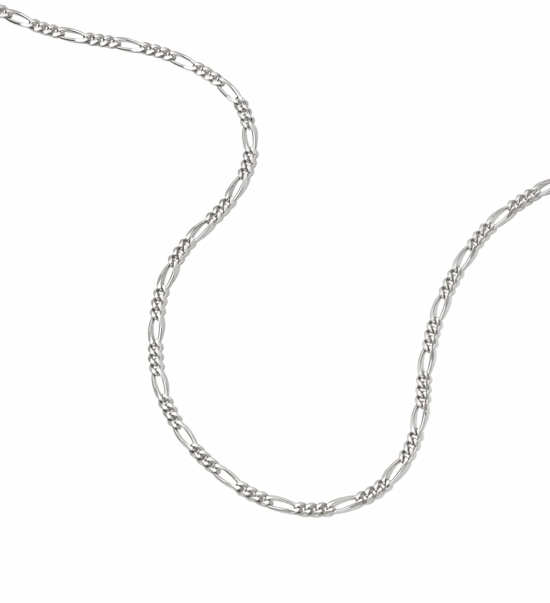 Figaro Chain Necklace Sterling Silver