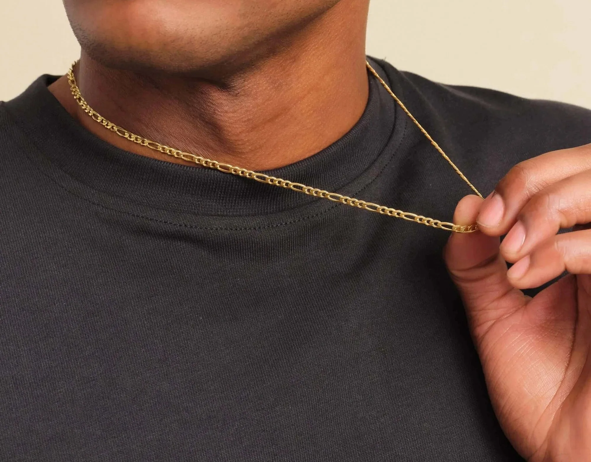 Figaro Link Chain 4mm Gold Plating