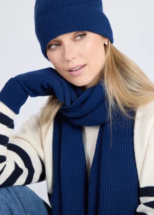 Foxford Navy Cashmere Gloves