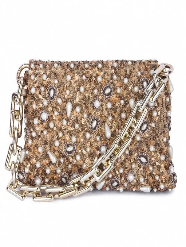 Fusion Copper Clutch Bag