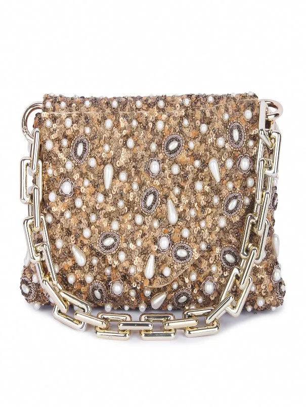 Fusion Copper Clutch Bag