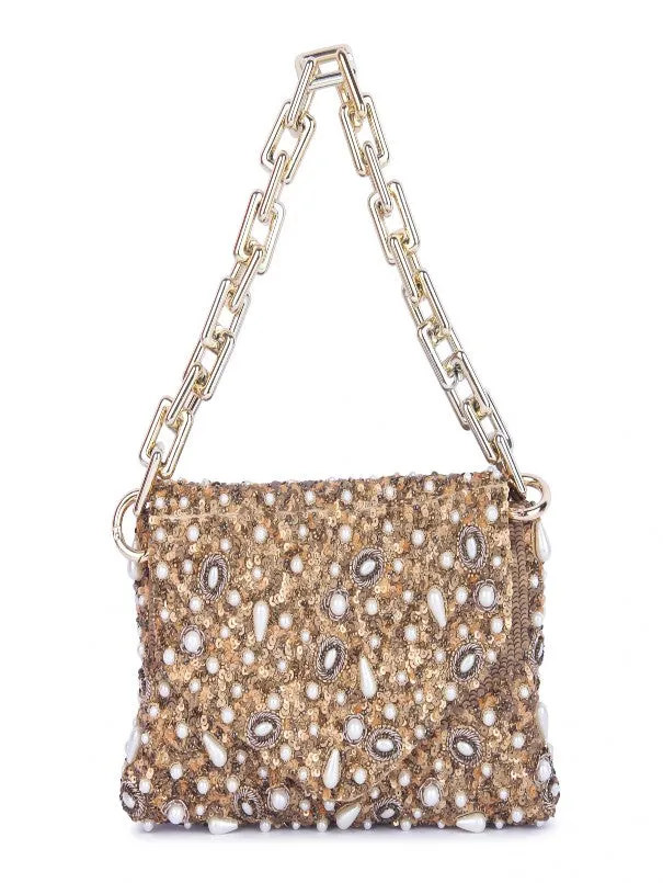 Fusion Copper Clutch Bag