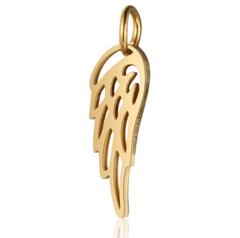 Gold Filled Wing Charms, Wing Charm, Wing Pendant, Sterling Silver Wing, Bird Wing Charm, Tiny Wing Charm, Silver