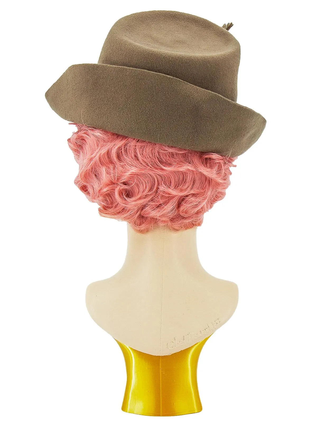 Hand Crafted 1940s Look Brown Felt Trilby