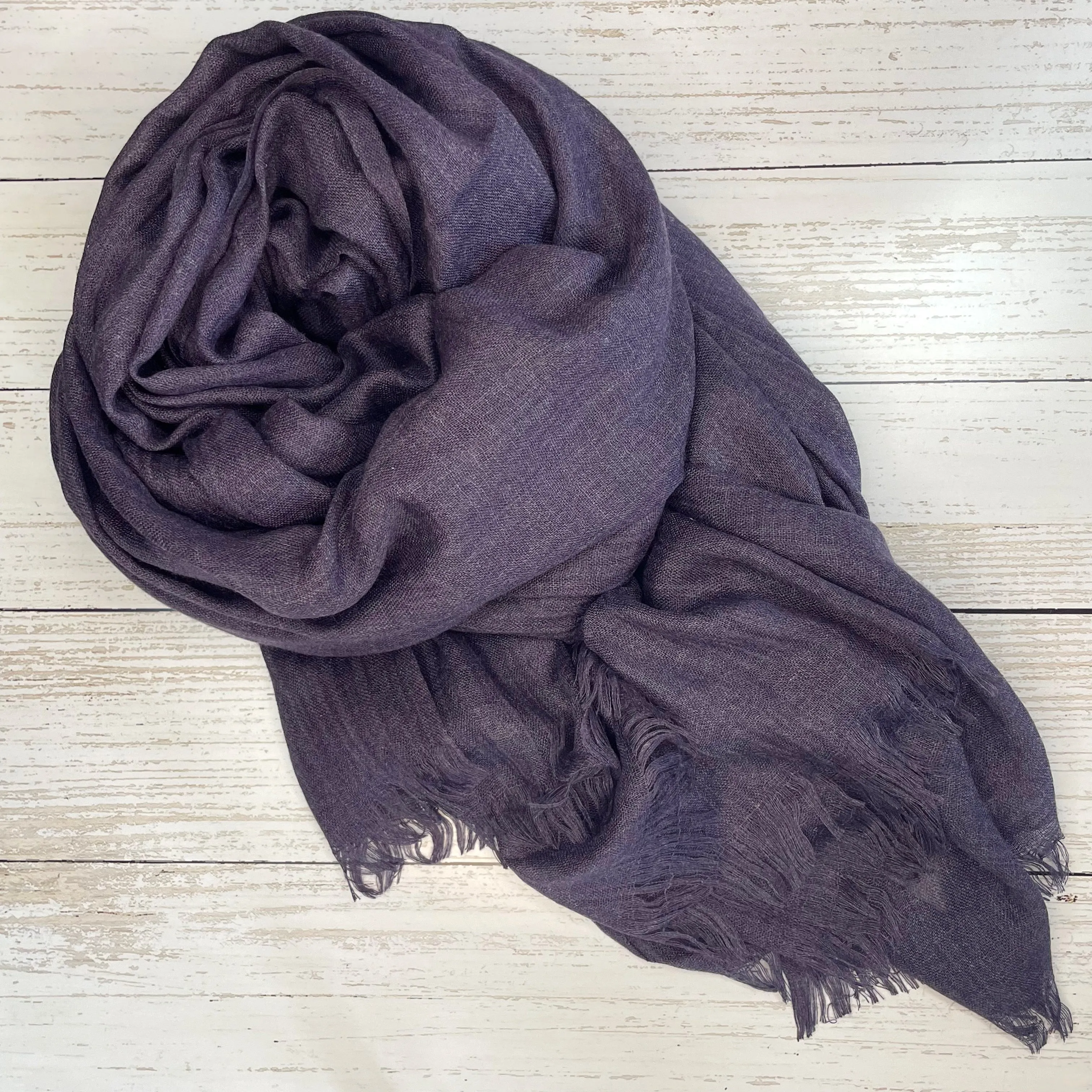 Heather Plain Scarf - Dark Lavender