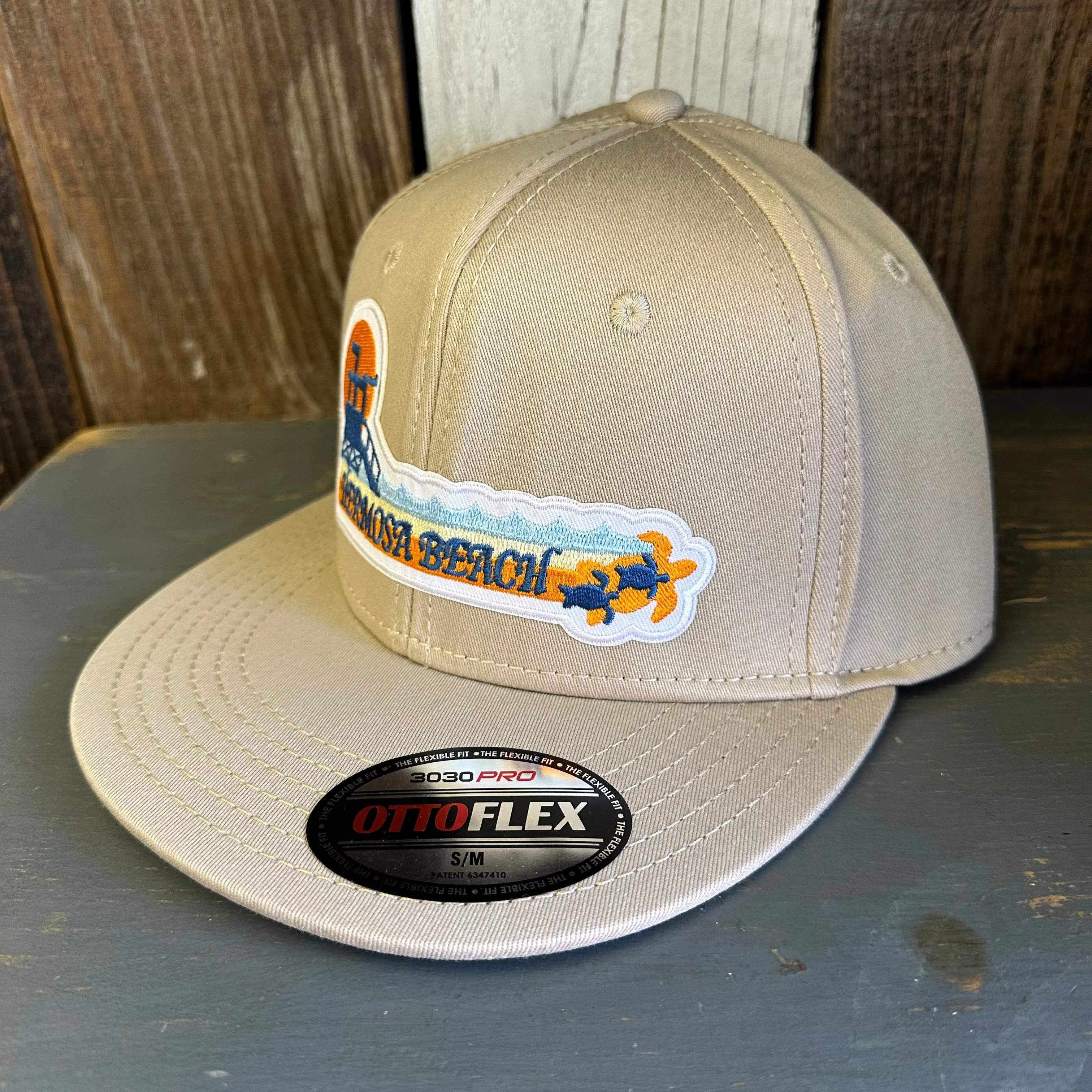 Hermosa Beach GOLDEN HOUR :: OTTO FLEX 3030 PRO Baseball Hat - Khaki