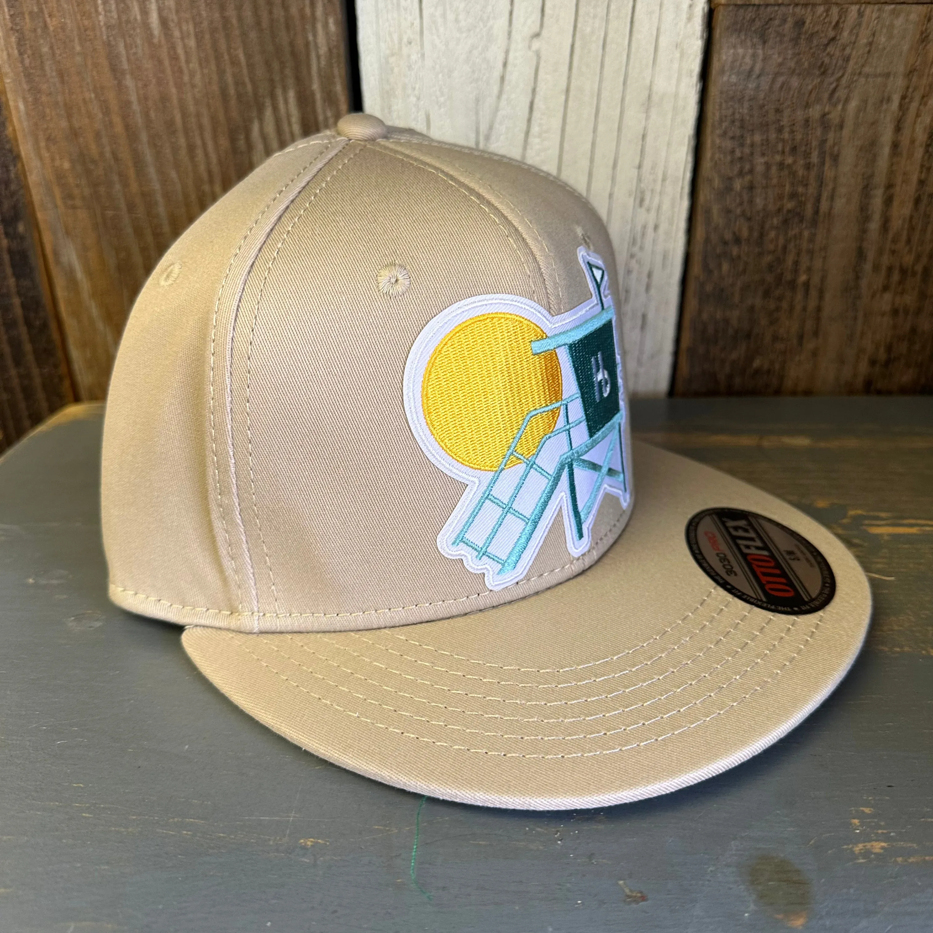Hermosa Beach LIFEGUARD TOWER :: OTTO FLEX 3030 PRO Baseball Hat - Khaki