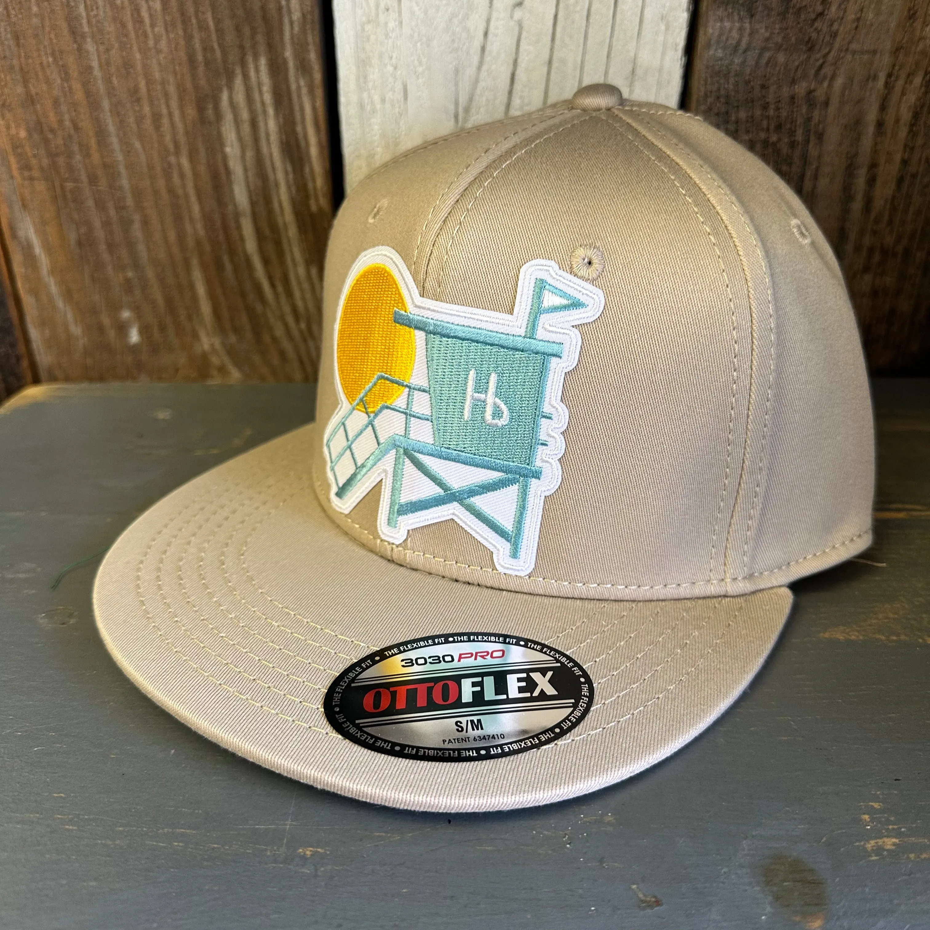 Hermosa Beach LIFEGUARD TOWER :: OTTO FLEX 3030 PRO Baseball Hat - Khaki