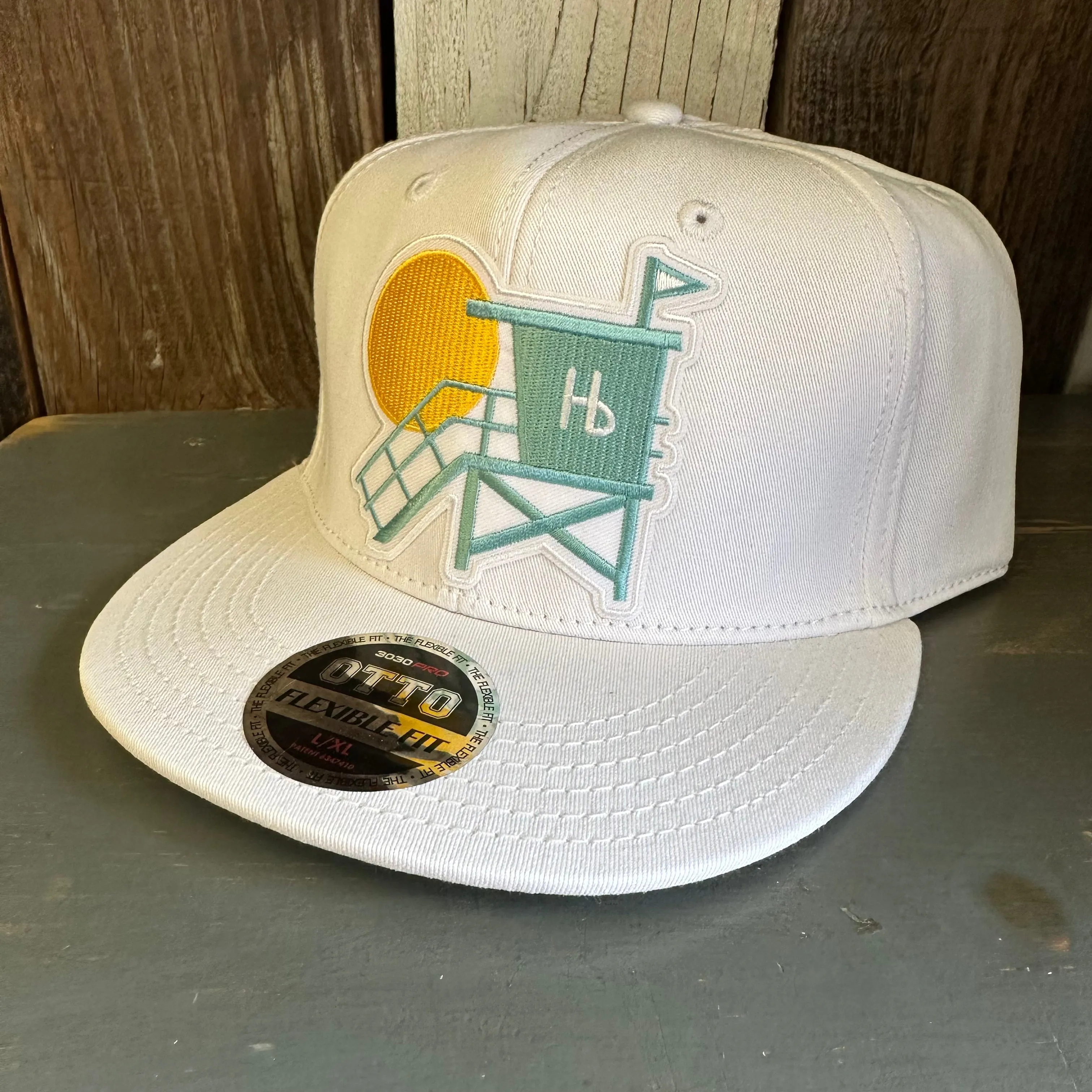 Hermosa Beach LIFEGUARD TOWER :: OTTO FLEX 3030 PRO Baseball Hat - White