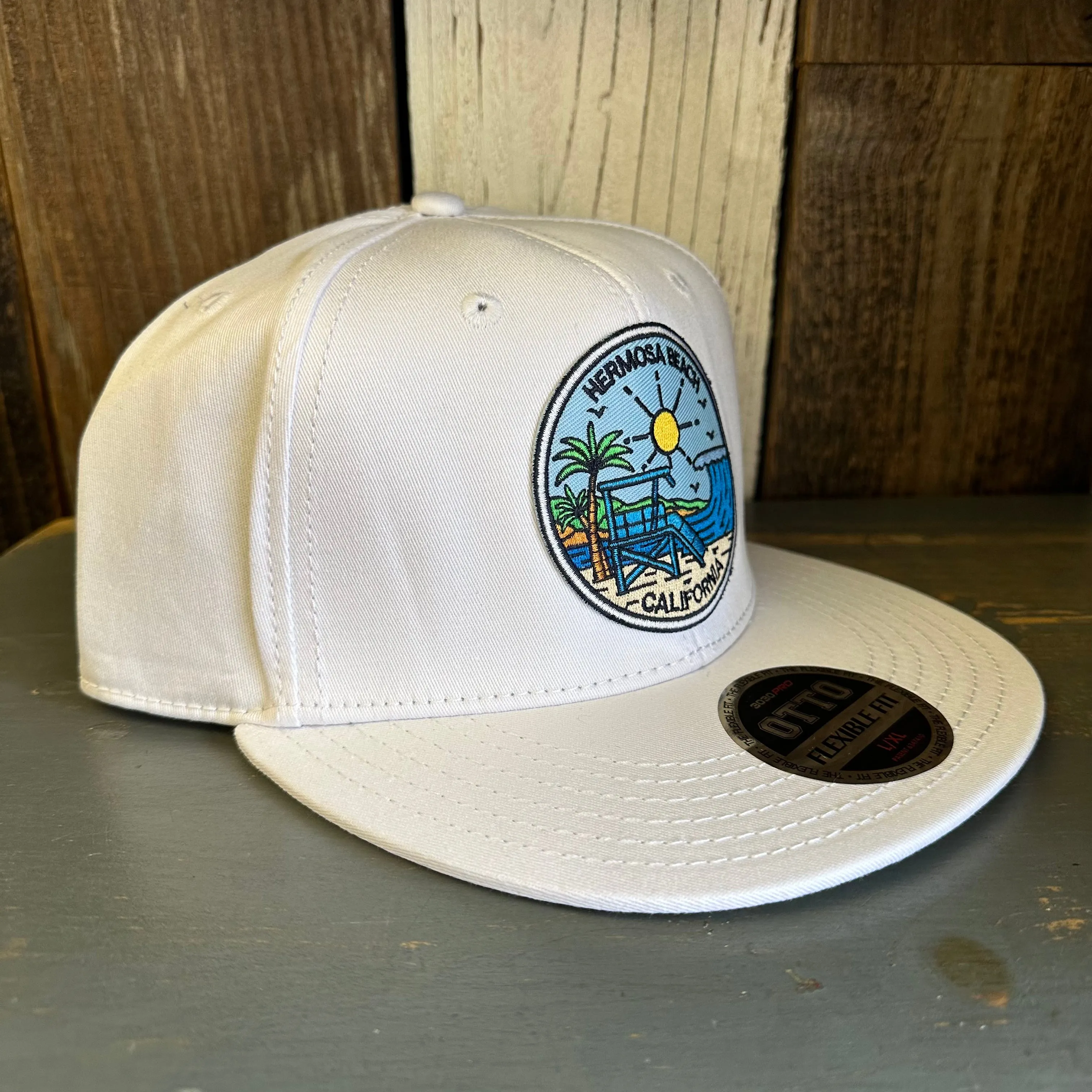 Hermosa Beach SHOREFRONT :: OTTO FLEX 3030 PRO Baseball Hat - White