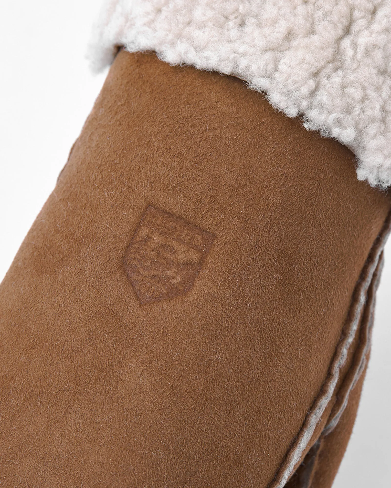 Hestra Womens Sheepskin Mitt Suede Mittens - Beige