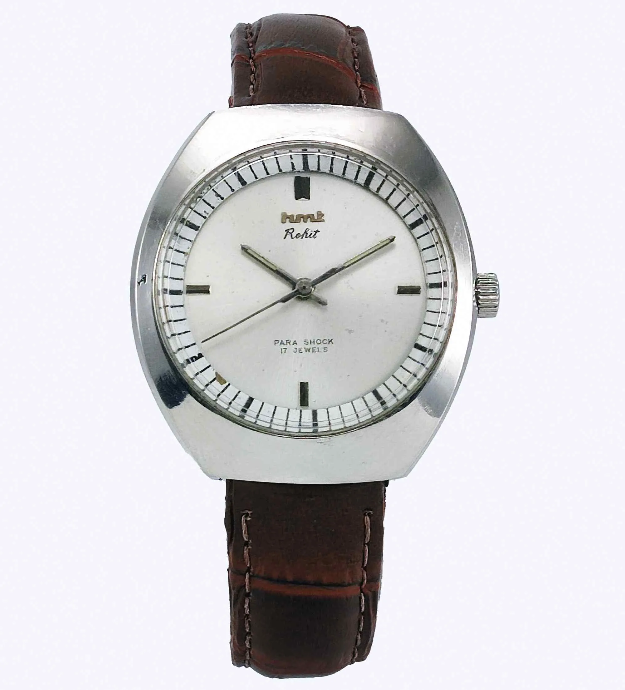 HMT Rohit Para Shock 17 Jewels Silver Dial HandWinding Men's Watch