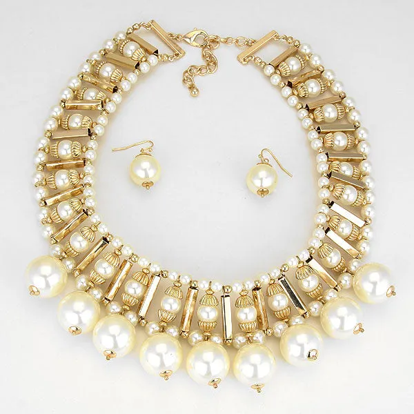 iLLASPARKZ Egyptian Pearl Collar Necklace