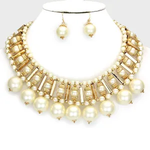iLLASPARKZ Egyptian Pearl Collar Necklace
