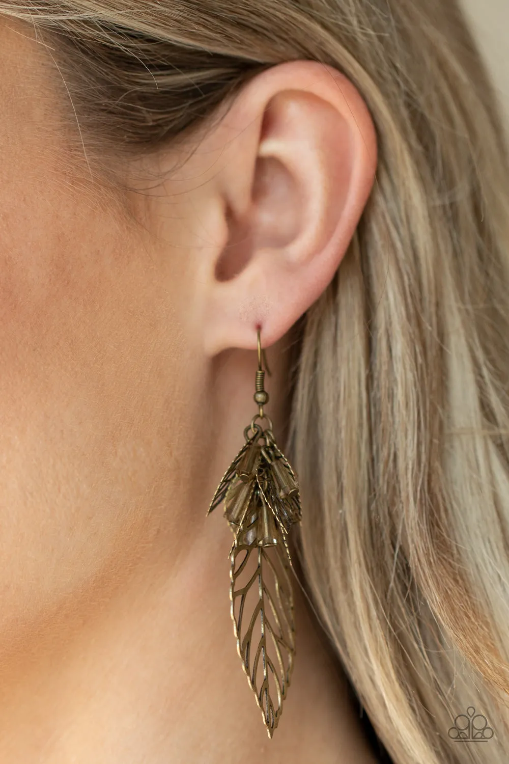 Instant Re-LEAF Brass-Earrings