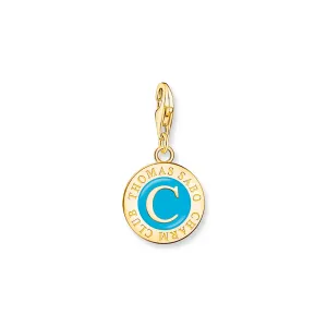 Member charm turquoise charmista coin gold plated