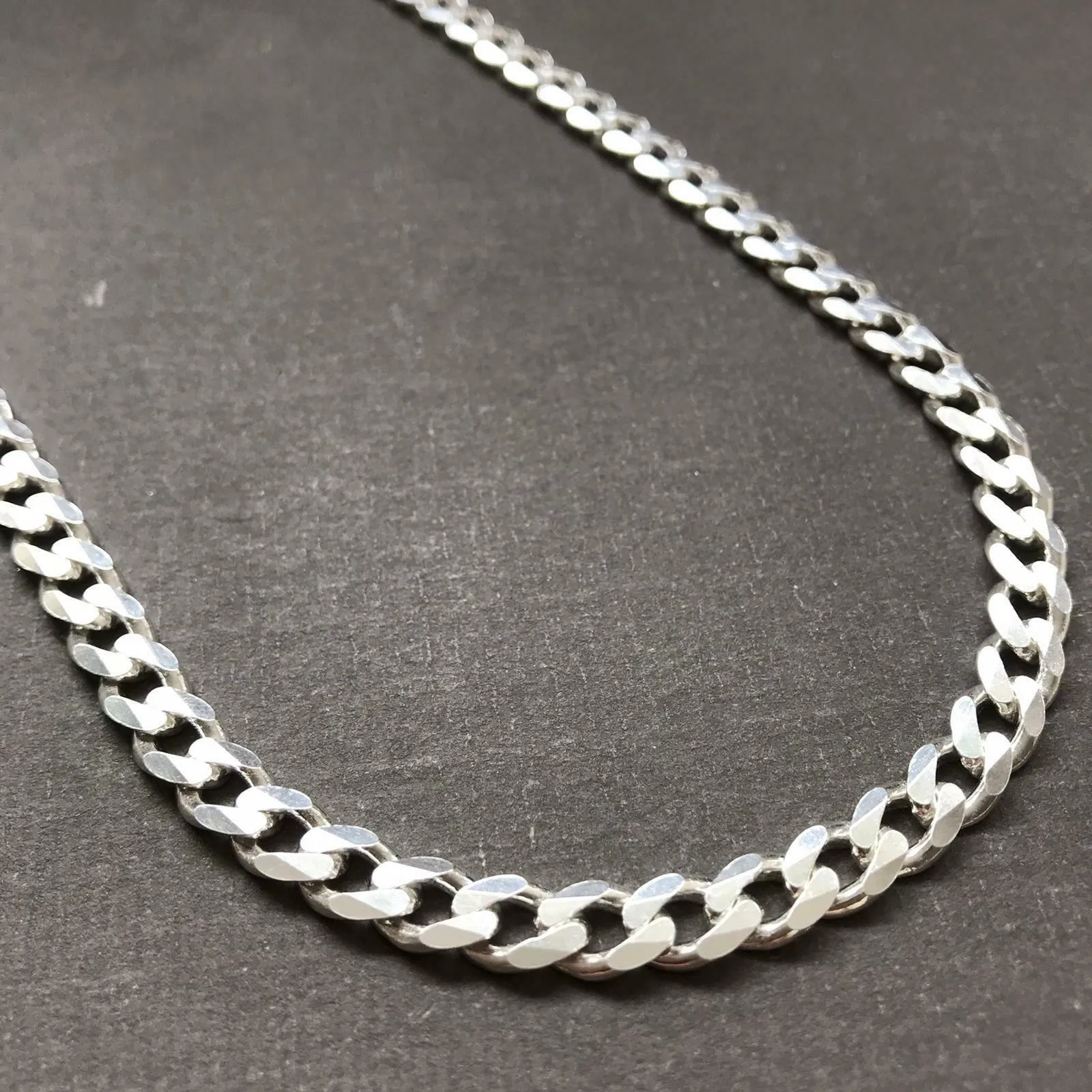 Mens Tight Curb Cuban Link Chain Necklace 925 Sterling Silver 26 Inch 11mm 142GR