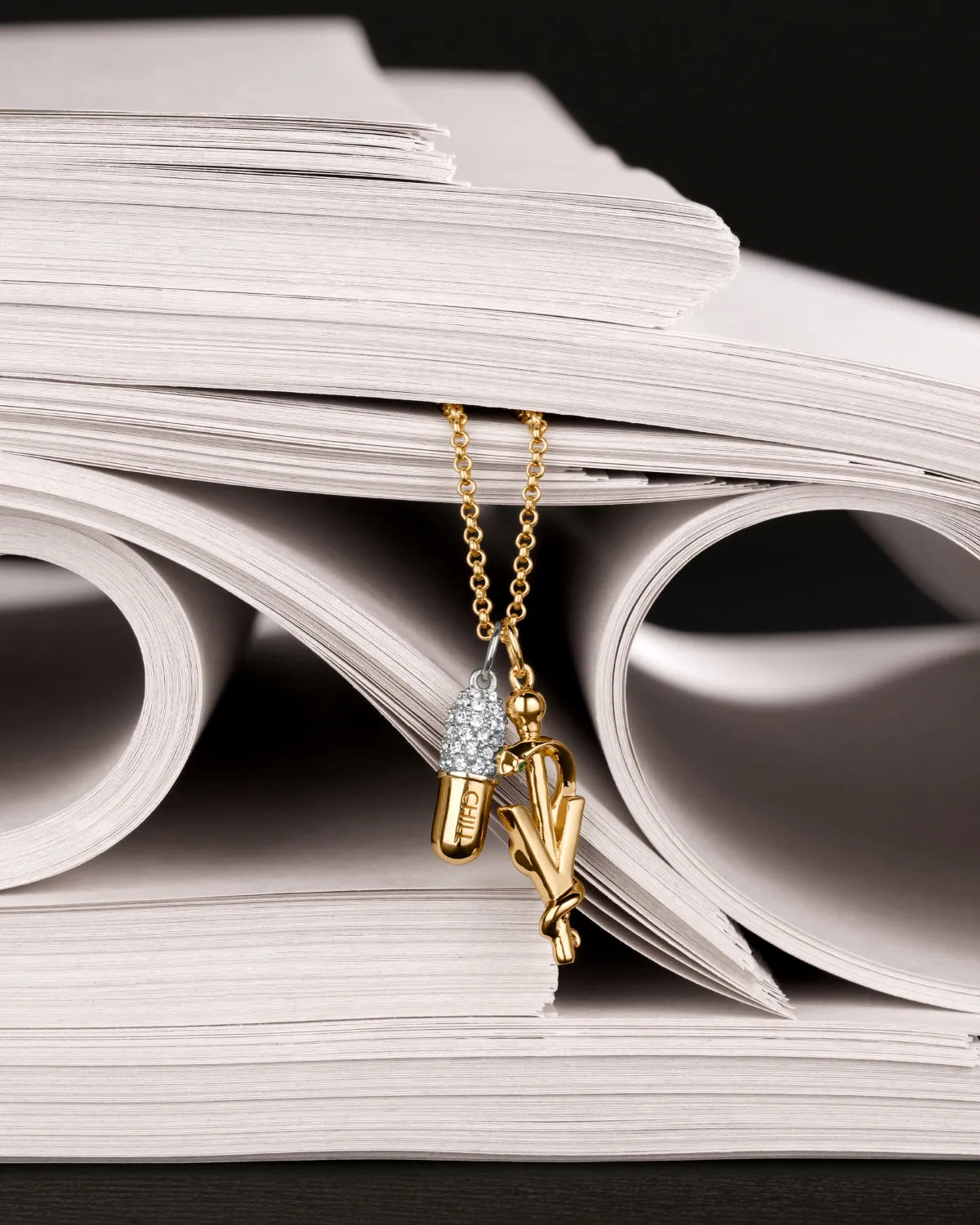 Modern Veterinary Medicine Rod of Asclepius Pendant Charm