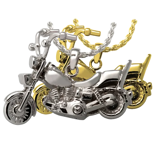 Motorcycle Keepsake Pendant Urn for Cremation Ash