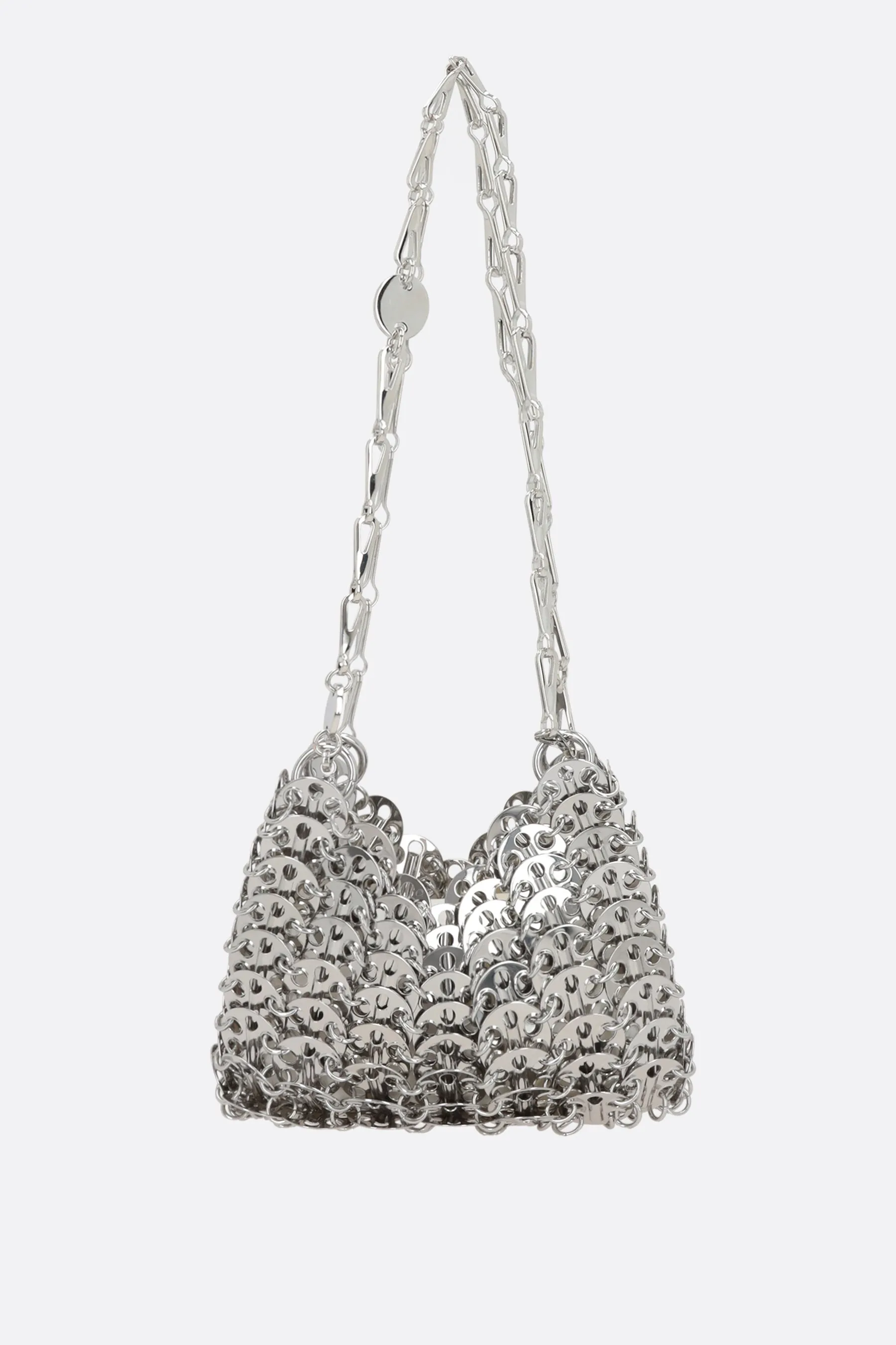 Nano Medallion Metal Shoulder Bag