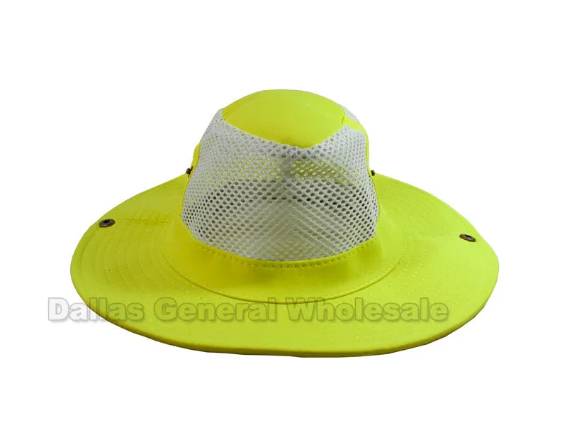 Neon Color Mesh Bucket Hats Wholesale
