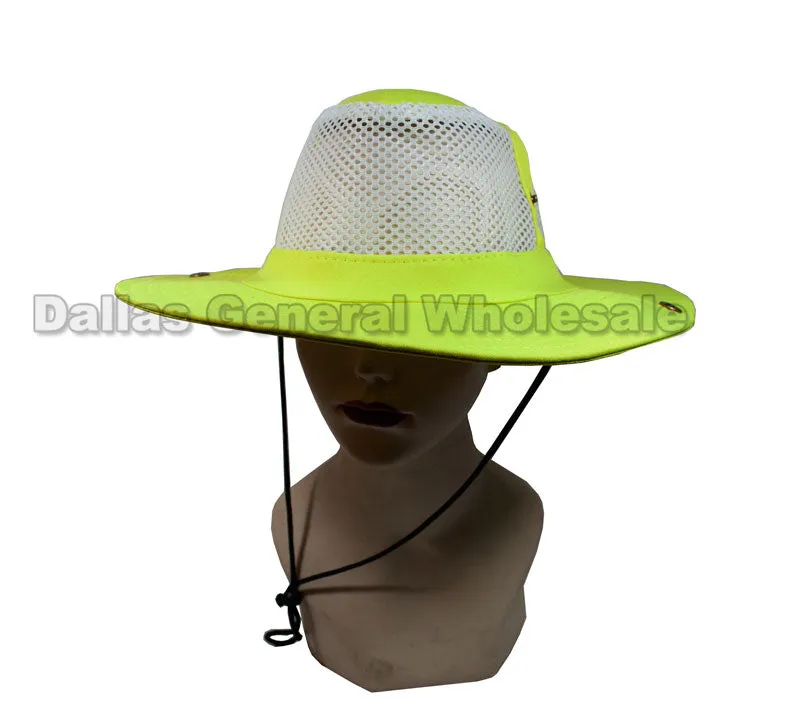 Neon Color Mesh Bucket Hats Wholesale